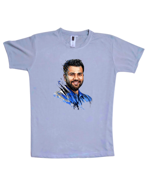 Regular Fit Grey Tshirt for men & women for CRICKETER FANS Evergreen-