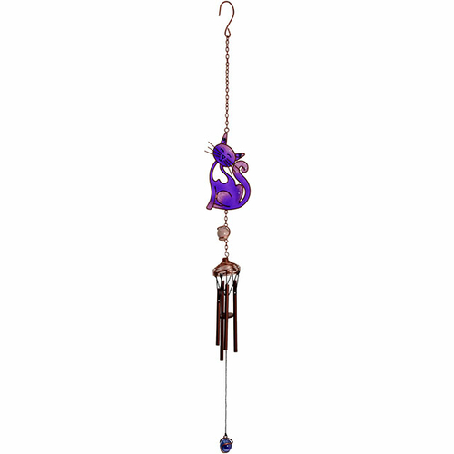Purple Slinky Cat Windchime