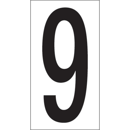 Tape Logic DL9309 3.50 in. 9 Vinyl Warehouse Number Labels, Black 