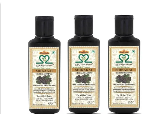 S2M Khadi Herbal Ayurvedic Cleanser (Shampoo) 210 ml (Pack of 3)