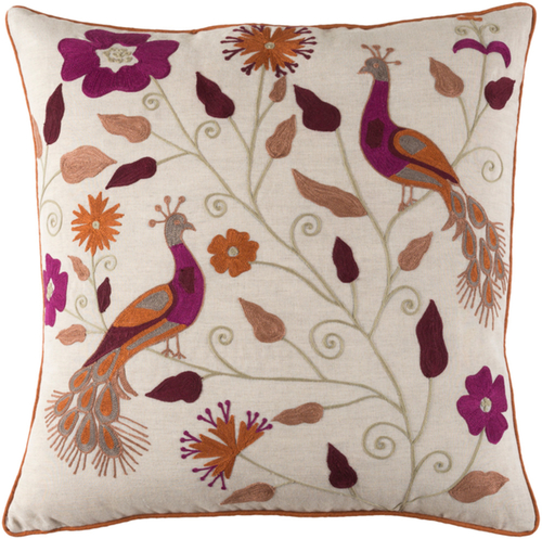 Surya MUA002-2020D Mayura Throw Pillow - 20 x 20 x 4 in.