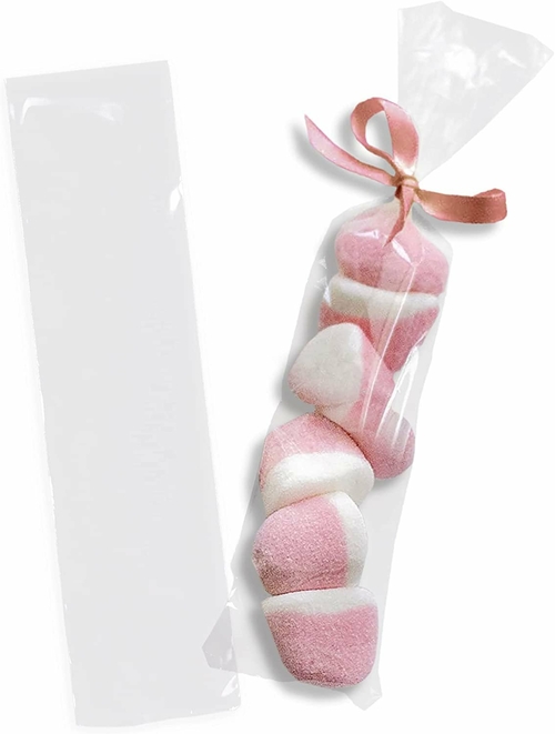 Pack of 1000 Low Density Flat Bag 2 x 8. Open Ended Plastic Bags 2x8.