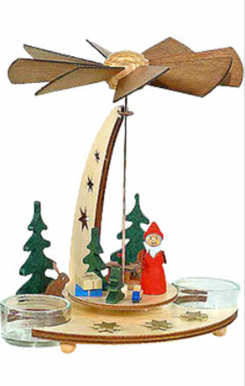 Alexander Taron 085-467 Dregeno Pyramid - Santa with Toys in Forest