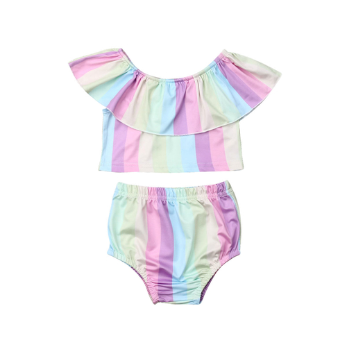 Newborn Infant Baby Girls Summer Clothes Sets 0