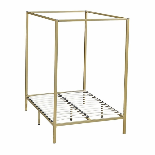 4 Four Poster Double Bed Frame - Gold