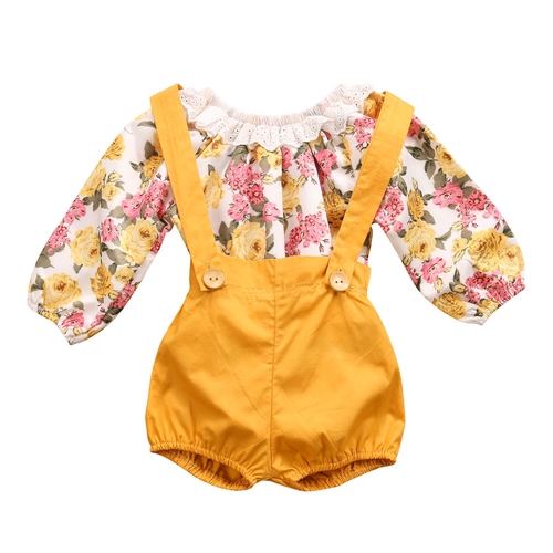 Babies Summer Floral Clothing Set Newborn Infant