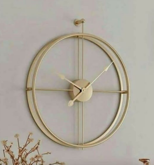 Modern 3D Metal Ginkgo Leaf Design Wall Clocks