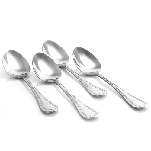 Main Gibson Home Graylyn 4 Piece Stainless Steel Beaded Edge Dinner Spoon image
