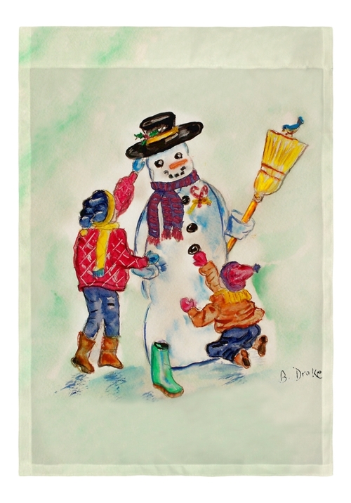 Betsy Drake FL903 Snowman Flag - 12.5 x 18 in.