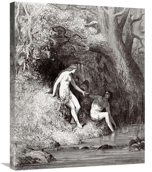 Global Gallery GCS-277417-30-142 30 in. Adam & Eve in Paradise - From 