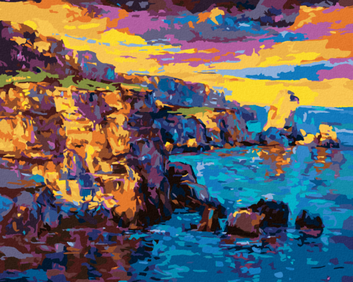 Paint by Numbers - CLIFF IN IMPRESSIONIST STYLE