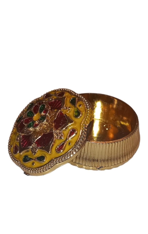 Brass Handcrafted Sindoor Dibbi