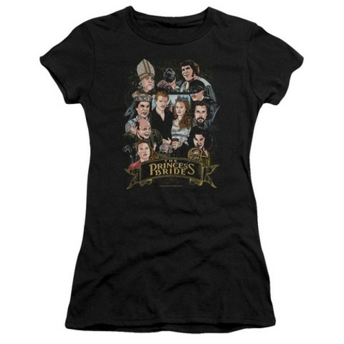 Trevco Princess Bride-Timeless Short Sleeve Junior Sheer Tee, Blac