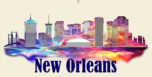 City Of New Orleans License Plate Watercolor Art