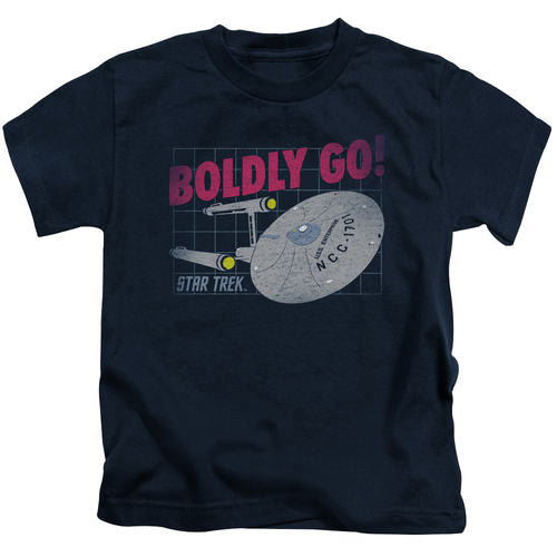Trevco CBS1739-KT-1 Star Trek & Boldly Go Short Sleeve Juvenile Cotton