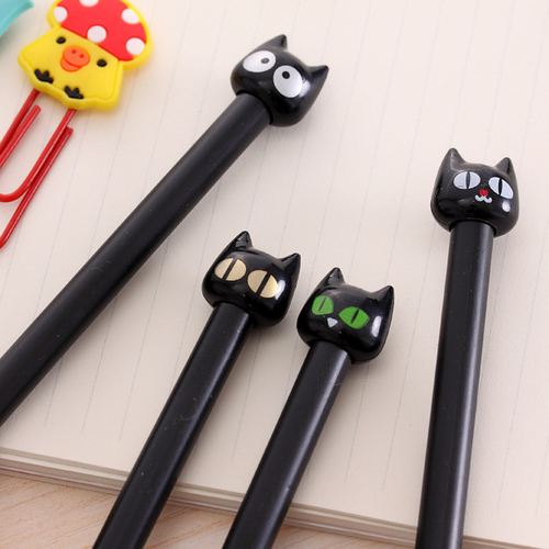 2 Pcs Creative Cute Black kitten cartoon Neutral