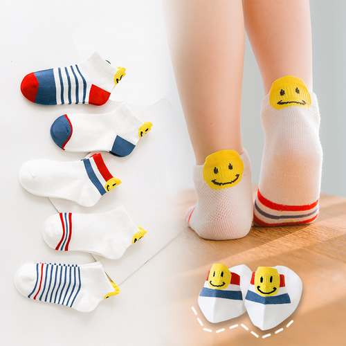 5 Pairs Baby Boy Socks Children Spring Summer