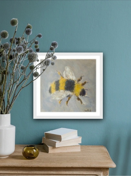 Enchanting Bee print  by Jane Haigh framed/unframed. Free postage.