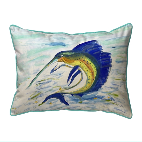 Betsydrake ZP1233 20 x 24 in. Sailfish Jumping Extra Zippered Pillow -