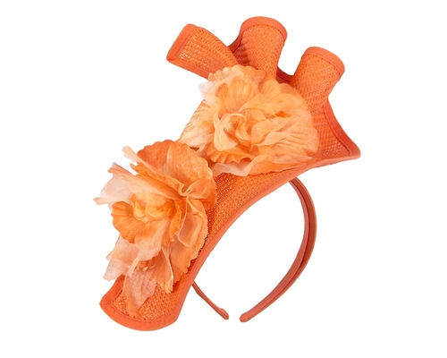 Orange  Cup races fascinator