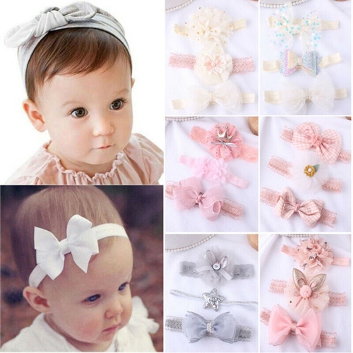 Beauty 3Pcs/Sets Baby Girls Headwear Infant