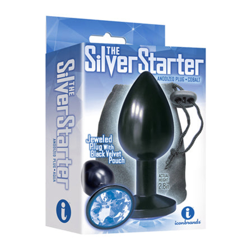 The 9's, The Silver Starter, Bejeweled Anodized Stainless Steel Plug,