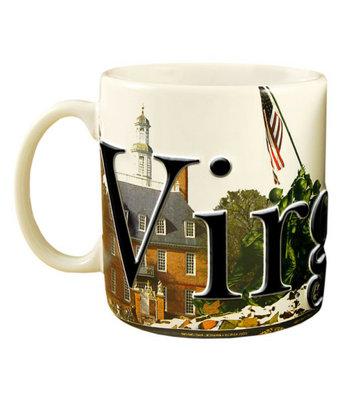 Americaware SMVRG01 Virginia 18 oz Full Color Relief Mug