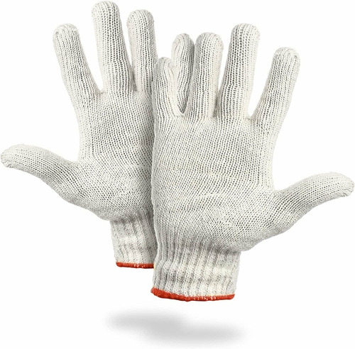 Pack of 24 String Knit Gloves 9.5". Washable Glove with Elastic Knit