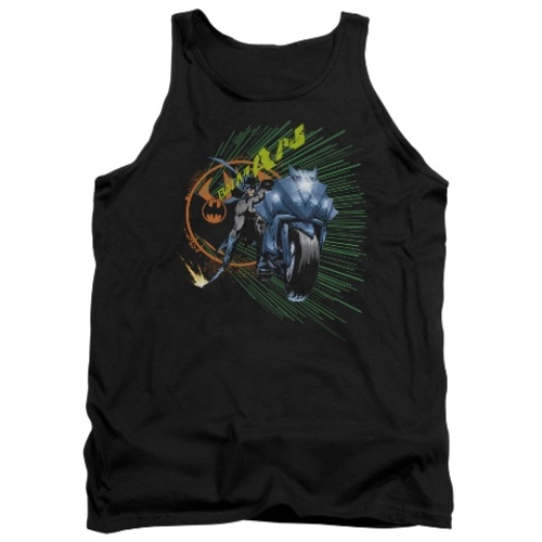 Trevco Batman-Batcycle - Adult Tank Top - Black, Medium