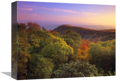 12 x 16 in. Blue Ridge Mountains with Deciduous Forests in Autumn,
