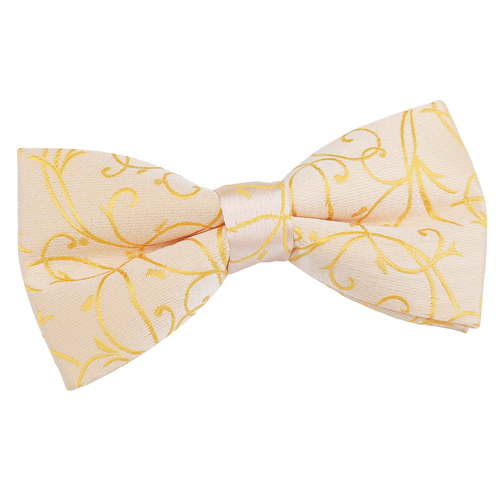Swirl Pre-Tied Bow Tie - Gold