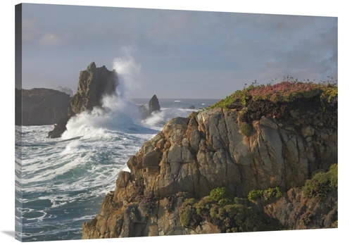 Global Gallery GCS-396682-3040-142 30 x 40 in. Pounding Waves & Rocky 