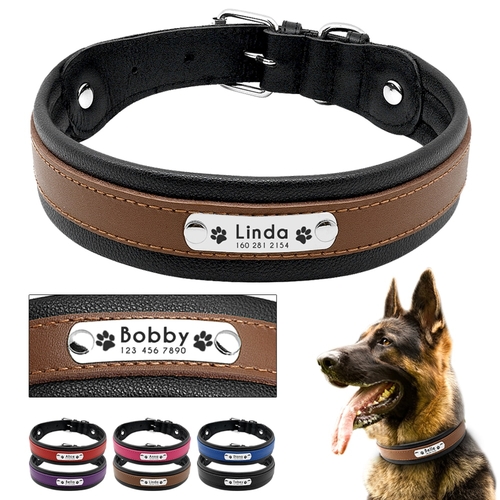 Large Dog Collar Genuine Leather Dog Collar