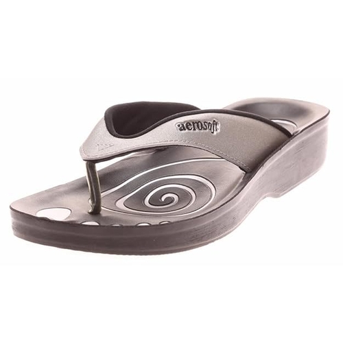 Women's Slip On Flip-Flops (Size-UK-3) (Color-SILVER)