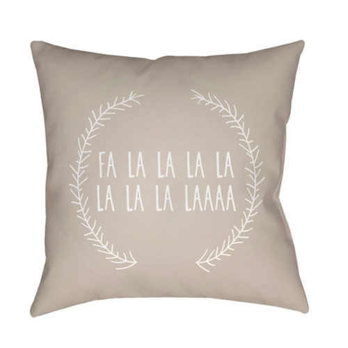 Surya HDY025-2020 20 x 20 x 4 in. Falalalala Square Throw Pillow, 