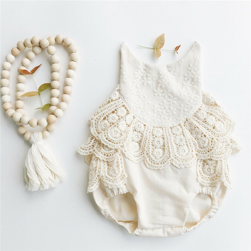 0-12M Infant Baby Girl Clothes Lace Bodysuits