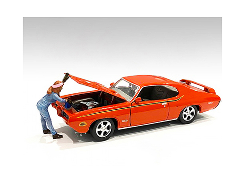 Retro Female Mechanic II Figurine for 1/24 Scale Models by American