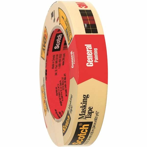 Scotch T935205012PK 1 in. x 60 yards 2050 Masking Tape, Natural - 