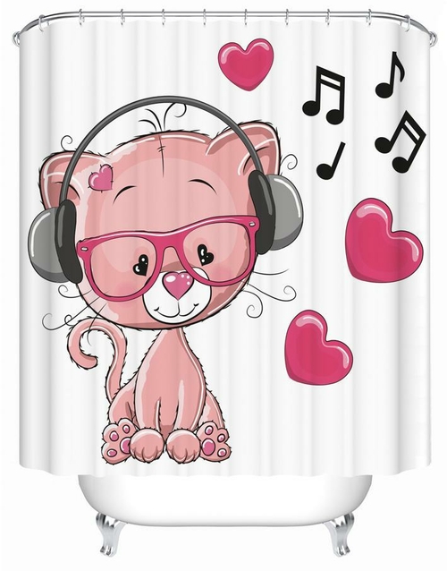 Music Loving Cat Shower Curtain