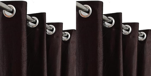Velvet Curtains Emboz Panels for Home and Office DecorEyelet Grommet