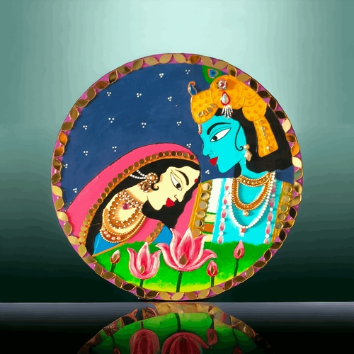 'Radha Krishna' handmade wall decor 02