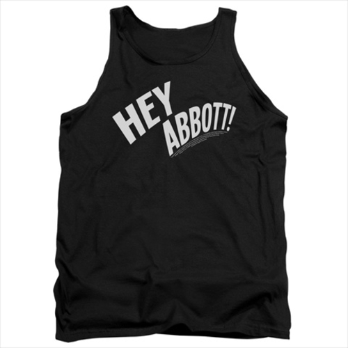 Abbott & Costello-Hey Abbott - Adult Tank Top, Black - Extra Large