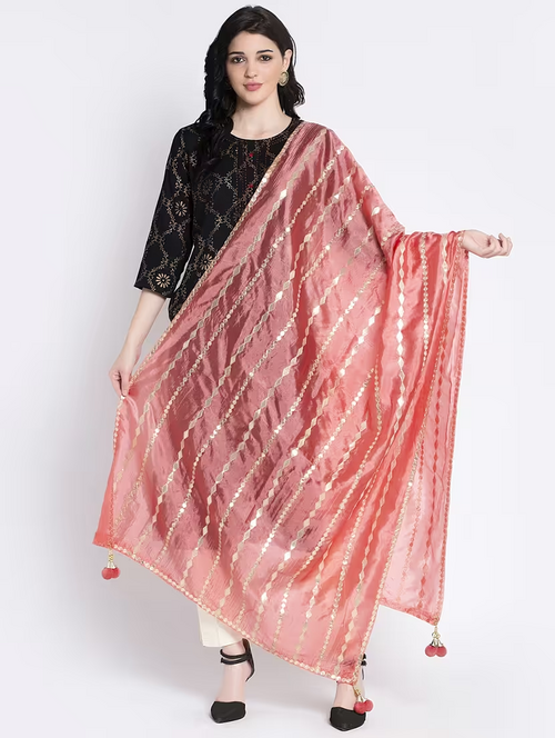 tassel detailed gota work dupatta