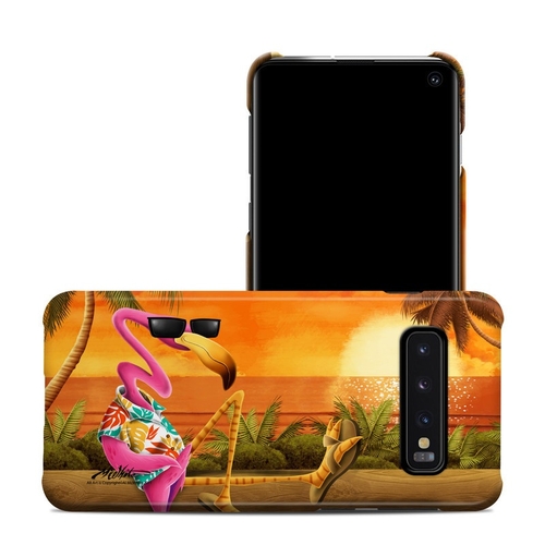 DecalGirl SGS10CC-SFLAMINGO Samsung Galaxy S10 Clip Case - Sunset Flam
