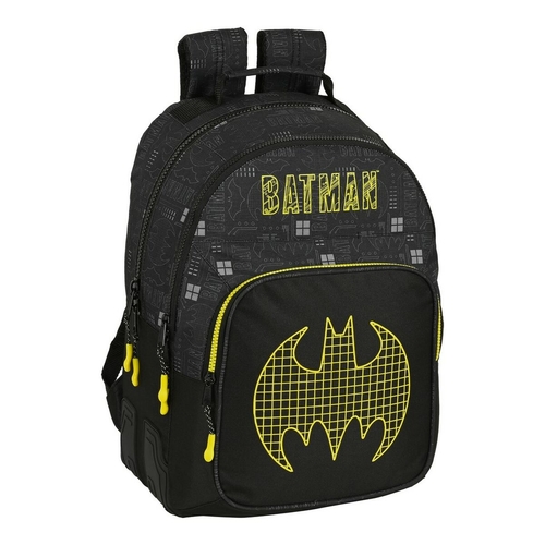 School Bag Batman Comix Yellow Black 32 x 42 x 15 cm