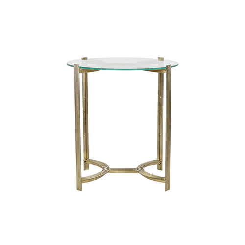 Side table DKD Home Decor Crystal Golden Steel (44 x 44 x 48 cm)