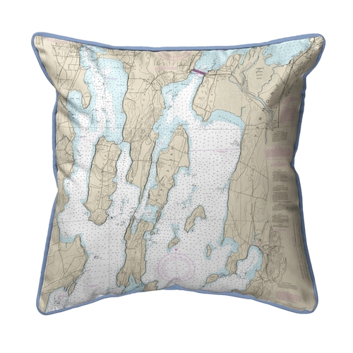 Betsy Drake ZP14781 22 x 22 in. North Hero Island, VT Nautical Map