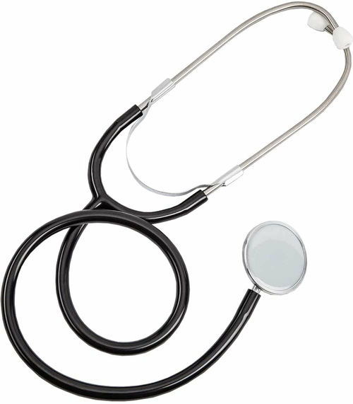 Single Head Cardiology Stethoscope 22″, Black Stethoscope for Blood