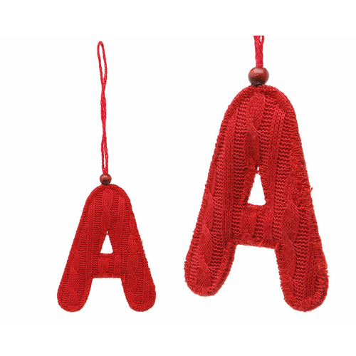 Christmas bauble Pendant Textile Letter A