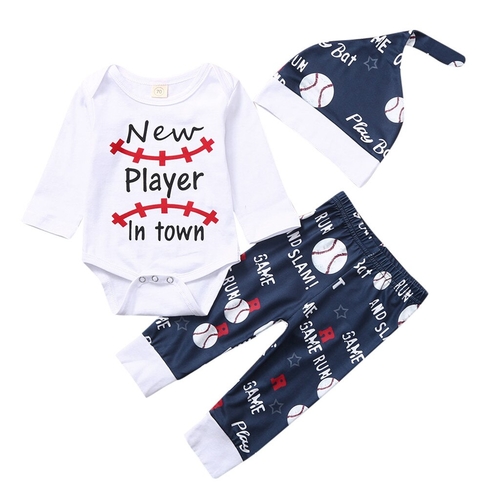 Infant Newborn Baby Boys Letter Romper Print Pants